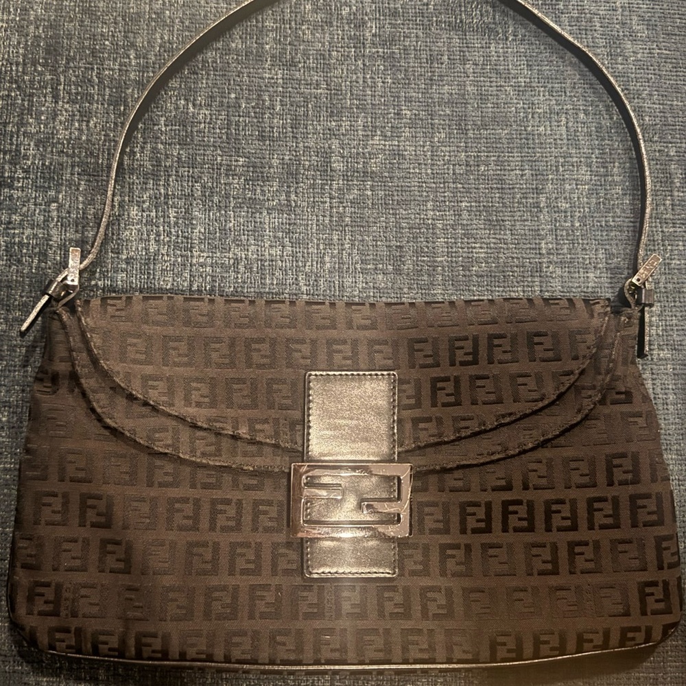 Fendi Brown Monogram Shoulder Bag Vintage
